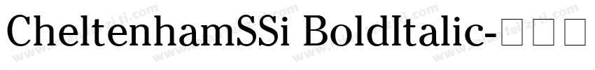 CheltenhamSSi BoldItalic字体转换